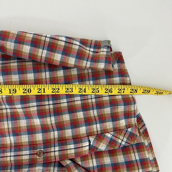 Horny Toad Shirt Mens Large Red Button Plaid Organic Outdoor Breathable Casual - Picture 10 of 11